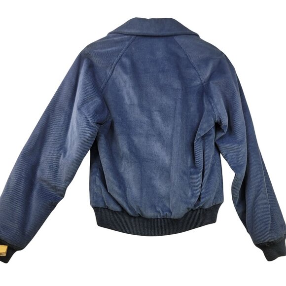 Vintage Woolrich Woman Slate Blue Corduroy Jacket S Poly Cotton Thinsulate USA - Picture 5 of 14